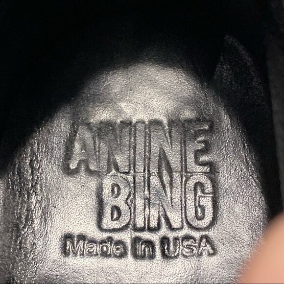 ANINE BING Sz 37 Western Style Suede  Stitches Toe Cap Booties - Picture 10 of 15